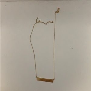 Gold bar necklace (real)